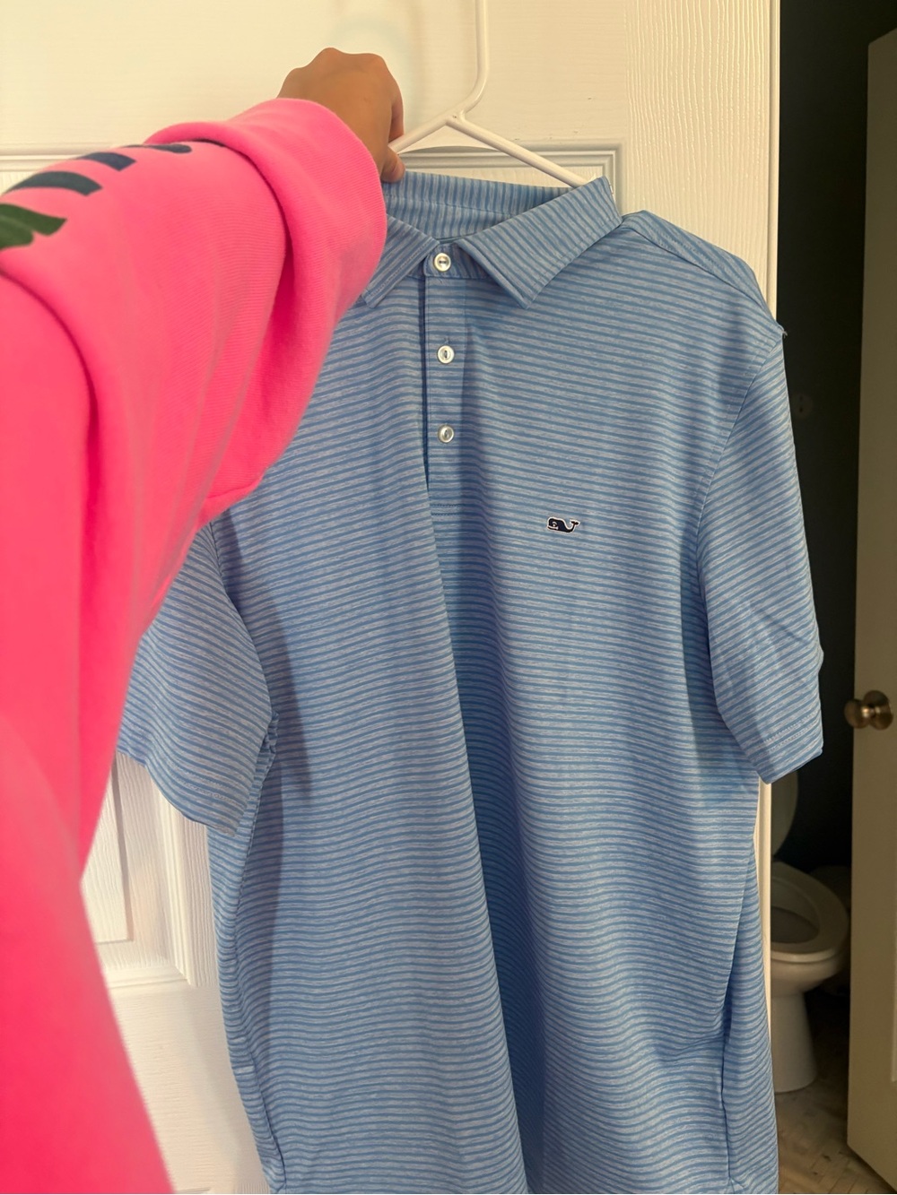 Vineyard Vines Light Blue Micro-Striped Men’s Polo